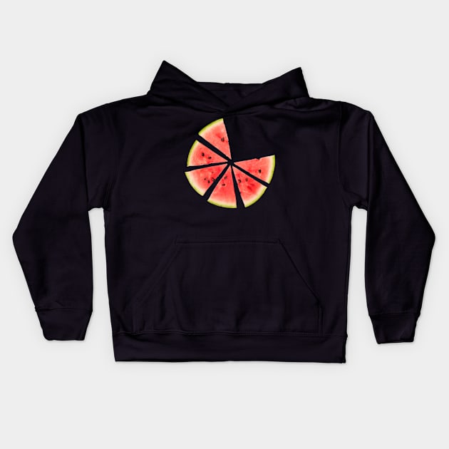 watermelon slices Kids Hoodie by Lamink